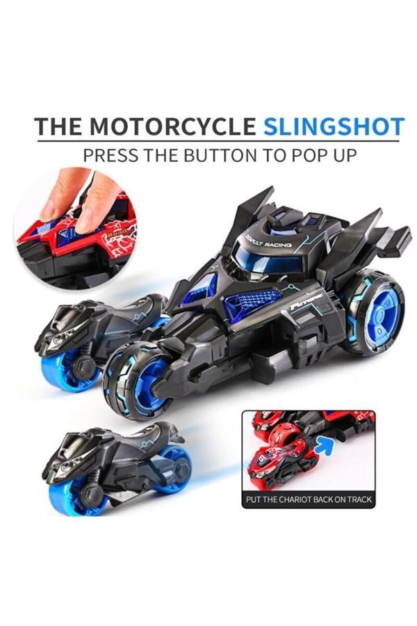 Lrs Store Batman Araba Işıklı Sesli Batmobil Metal Çek Bırak Motor Fırlatan Araba Süper Kalite Hediye Oyuncak - Image 1
