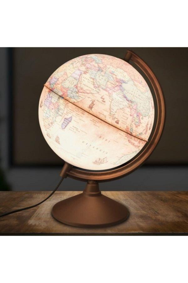 Gürbüz Işıklı Antik Küre / Dünya Küresi 26Cm 44261 8692967473052 - Image 1