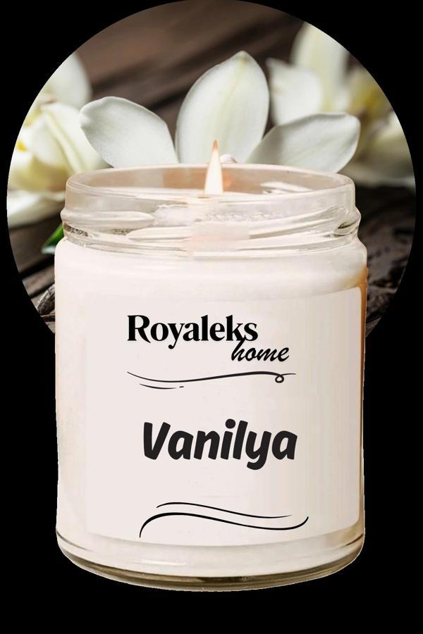 Doğal Özel Seri Kokulu Dekoratif Kavanoz Mum 210 cc - Vanilya - RYL - Image 1