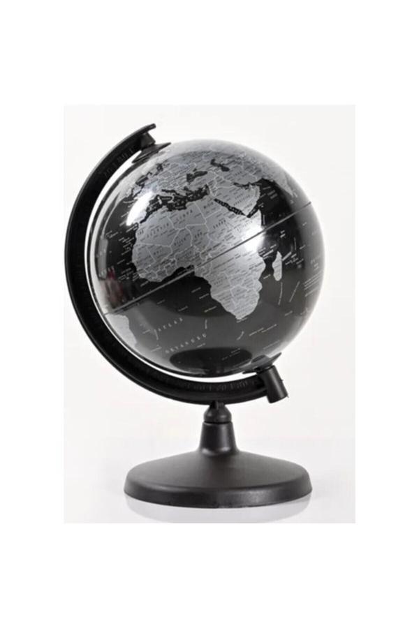 Lrs Store Dünya Küresi Siyah Platin Krom Renk Konsept Yeni Iş Hediyesi 20 Cm Çap Ev Ofis Hediye Yer Küre - Image 1