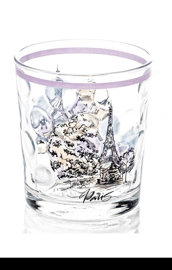 Meşrubat Bardağı Paris Desenli 1 Adet Royaleks-SGM08603 - Image 1