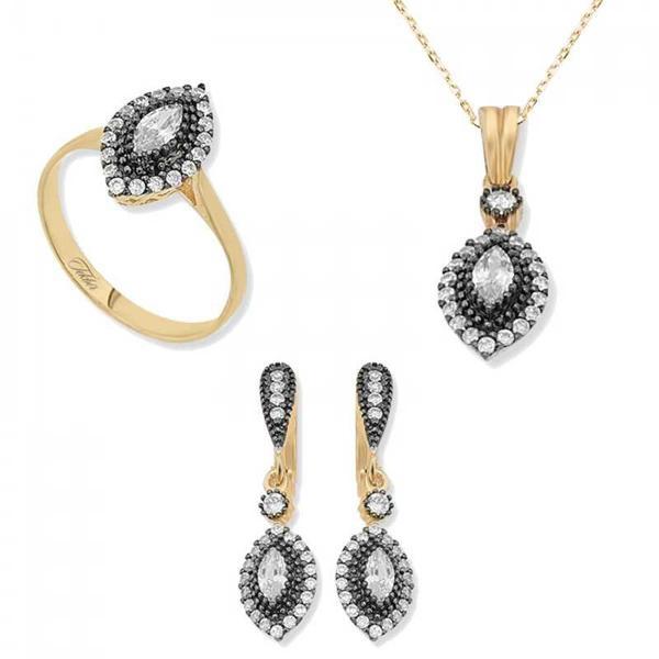 Gümüş Elmas Montür Mekik Bayan Set SL2267 - Image 1