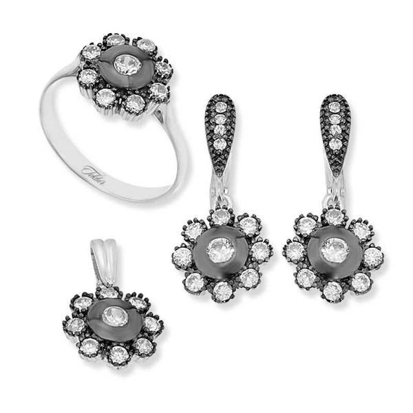 Gümüş Papatya Bayan Set  SL2271 - Image 1