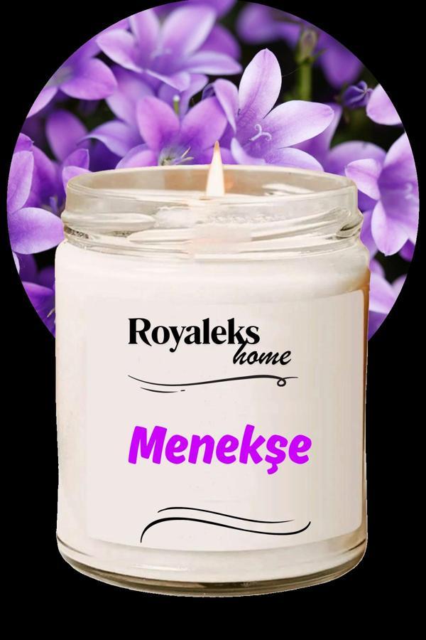 Doğal Özel Seri Kokulu Dekoratif Kavanoz Mum 210 cc - Menekşe Esansı - RYL - Image 1