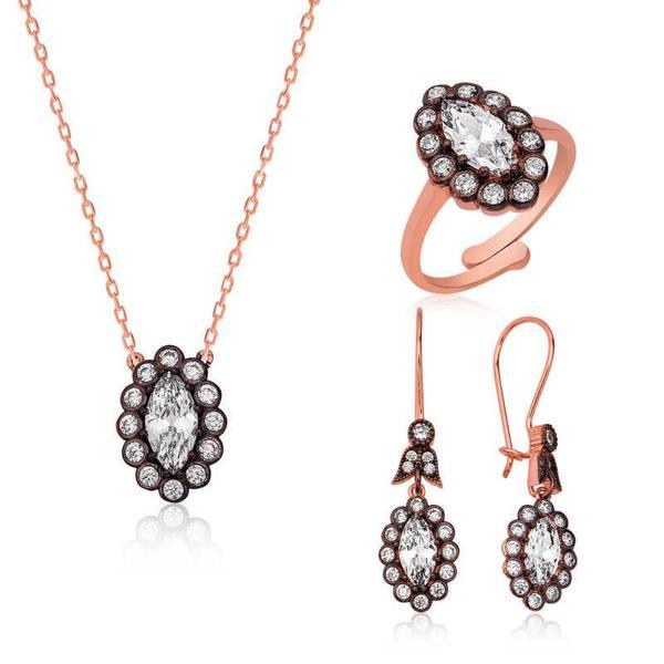 Gümüş Elmas Montür Bayan Set SL2332 - Image 1