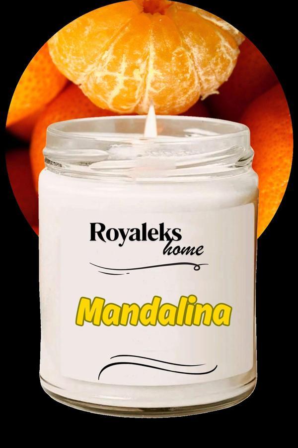 Doğal Özel Seri Kokulu Dekoratif Kavanoz Mum 210 cc - Mandalina Esansı - RYL - Image 1