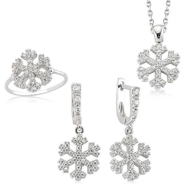 Gümüş Kar Tanesi Bayan Set SL2281 - Image 1