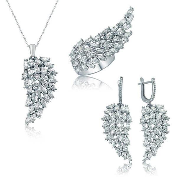 Gümüş Melek Kanadı Kadın Set SL5674 - Image 1
