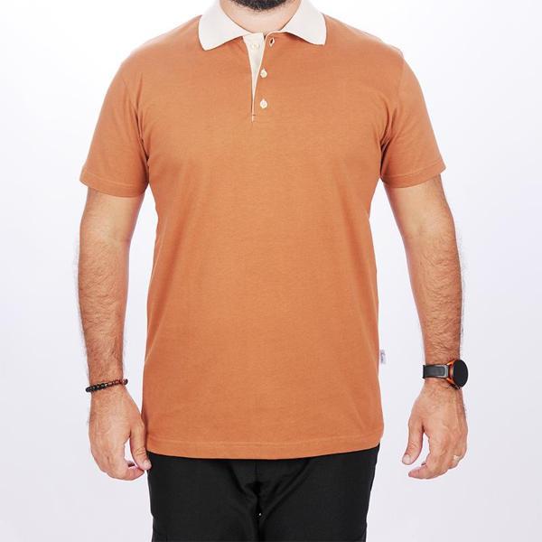 Formteks Polo Yaka Tshirt Kahve-Bej Yakalı - Image 1