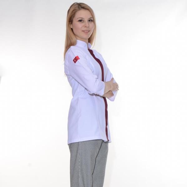 Formteks Aşçı Ceketi Bayan Beyaz - Image 1