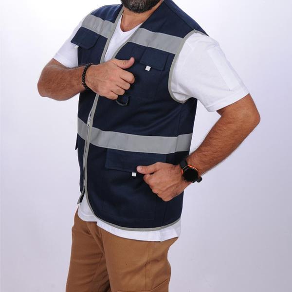 Formteks İşçi Çok Cepli Reflektörlü  Alet Yeleği   Lacivert - Image 1