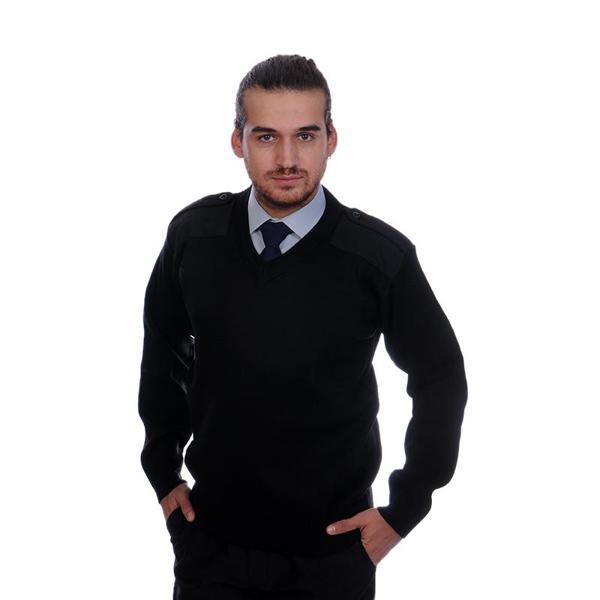 Formteks Güvenlik Kazak  V Yaka Siyah - Image 1