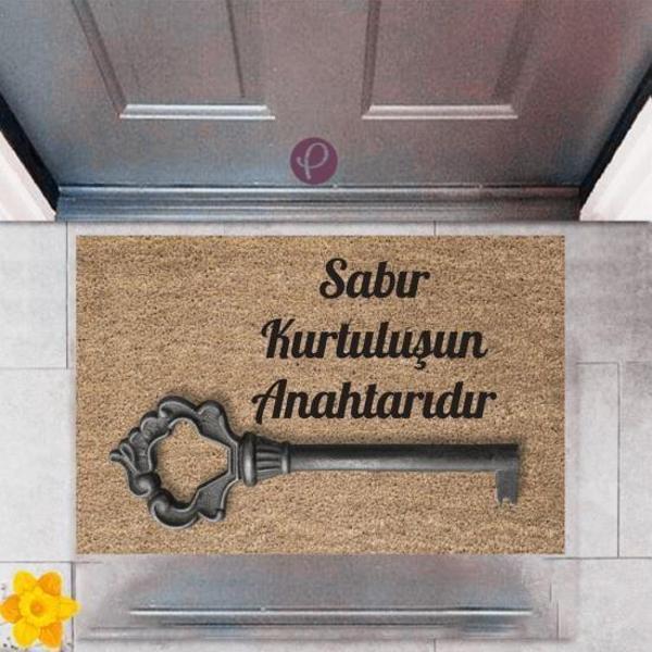 Kapı Önü Paspası Dekoratif Dijital Baskı Anahtar P-2392 - Image 1
