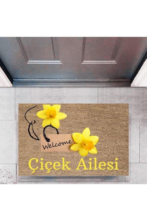 Kapı Önü Paspası Dekoratif Dijital Baskı Welcome P-2462 - Image 1