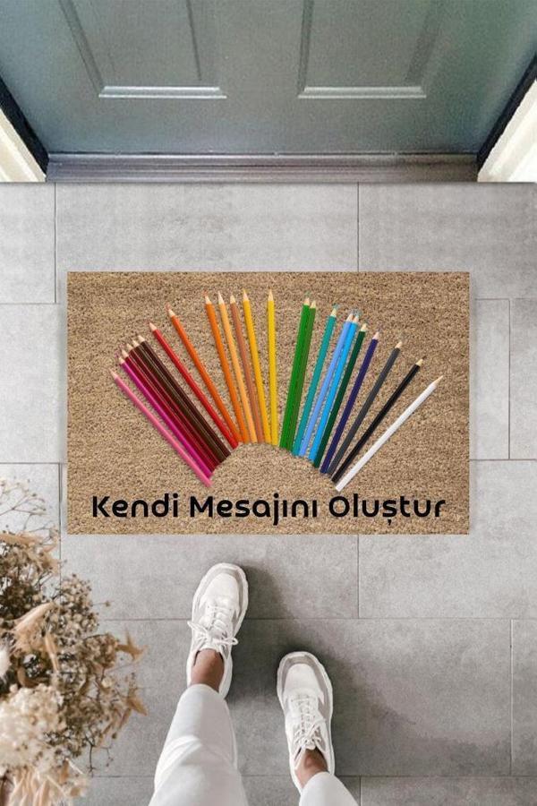 Dijital Baskı Kişiye Özel İç Kapı Dekorasyon Paspas  PS11235 - Image 1