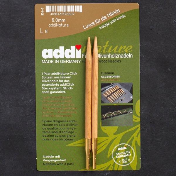 Addi Nature Olive Wood Click 6mm 13cm Misinalı Şiş - Image 1