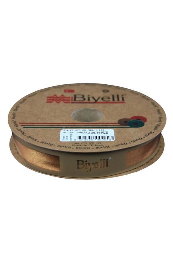 Biye Saten Katlı 062 Açık Hardal 2 cm 25 Metre %100 Polyester - Image 1