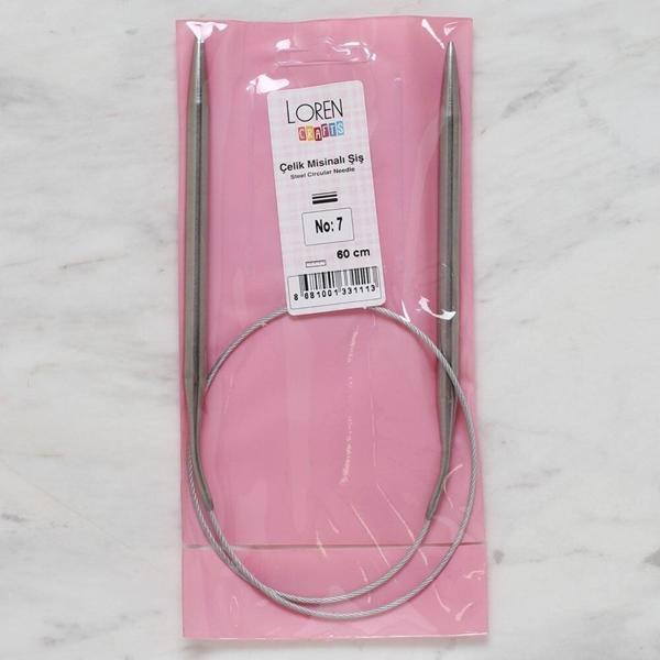 Loren Crafts 7 mm Çelik Misinalı Şiş 60 cm - Image 1