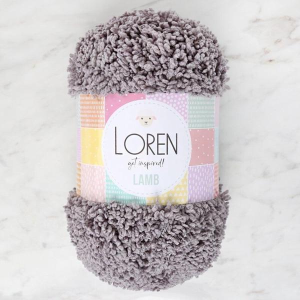 Loren Lamb Gri El Örgü İpi - R025 - Image 1