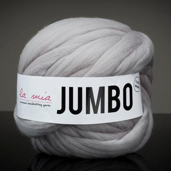 La Mia Jumbo Gri Dev Yün El Örgü İpi - J4 - Image 1