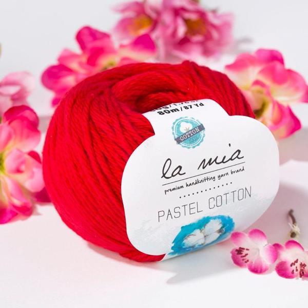 La Mia Pastel Cotton Kırmızı El Örgü İpi - L004 - 33611 - Image 1