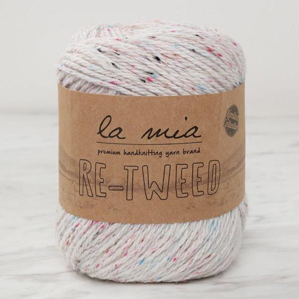 La Mia Re-Tweed Krem Melanj El Örgü İpi - L155 - Image 1