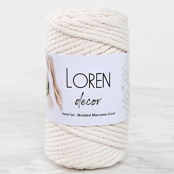 Loren Decor 3 Büküm Makrome İpi Krem- L002 - Image 1