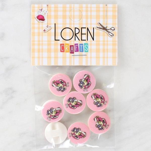 Loren Crafts 8'li Araba Düğme - 1029 - Image 1