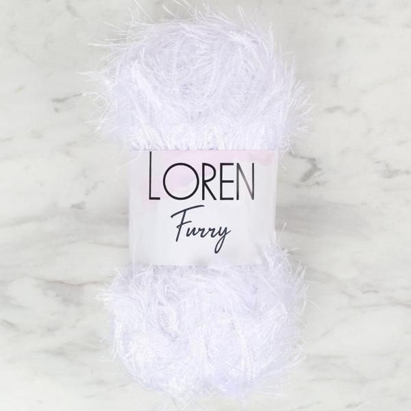 Loren Furry Beyaz El Örgü İpi - RF118 - 34067 - Image 1