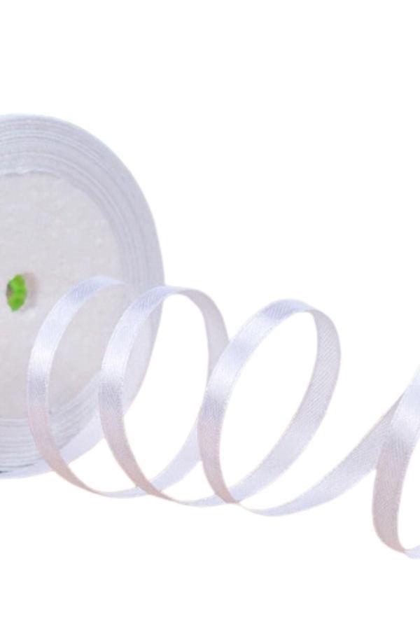 Saten Kurdele 1 cm 10 Metre Beyaz - Image 1