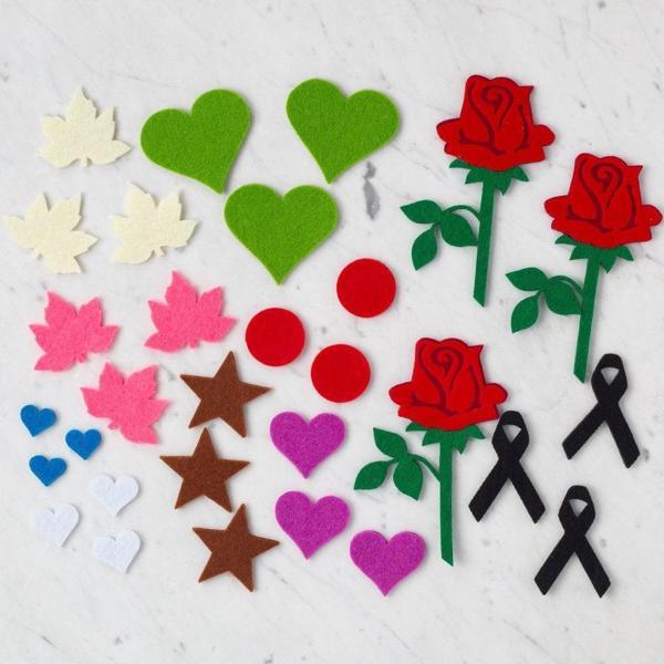 Loren 10 Paket Karışık Yaprak Figürlü Keçe Set - Image 1