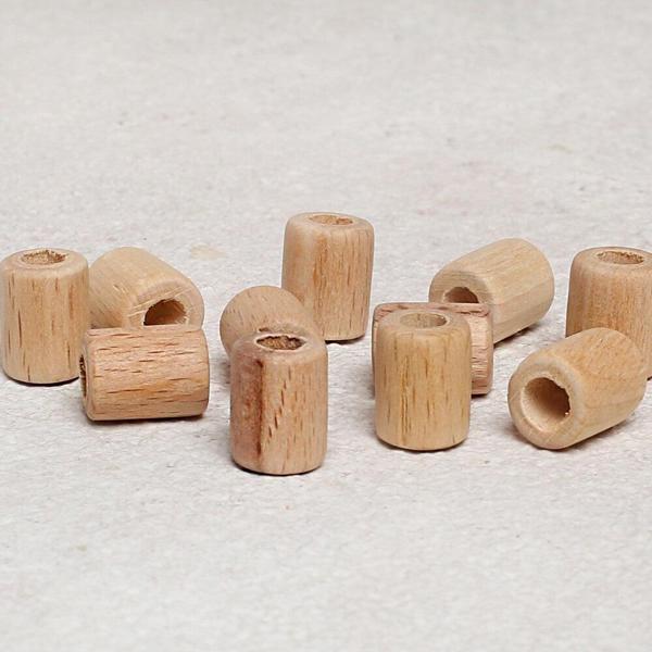 Loren Crafts 10 Adet Ham Boru Ahşap Boncuk 16mm - Image 1