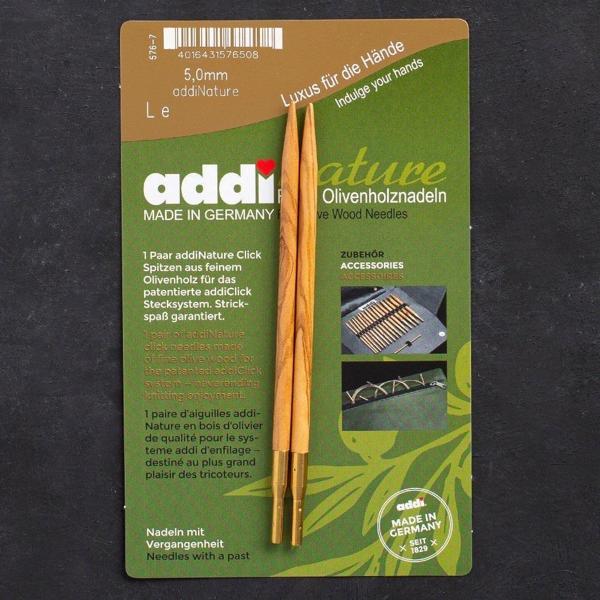 Addi Nature Olive Wood Click 5mm 13cm Misinalı Şiş - Image 1