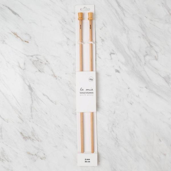 La Mia Whitewood 6 mm 36 cm Ahşap Örgü Şişi - Image 1