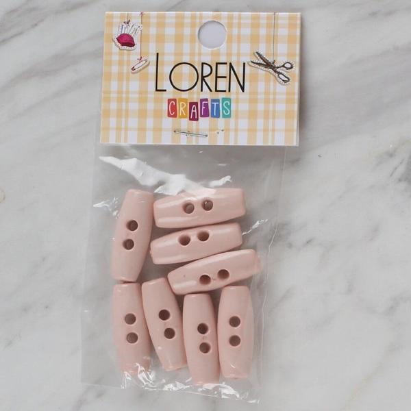 Loren Crafts pudra pembe 8 li çoban düğmesi - 70 - Image 1