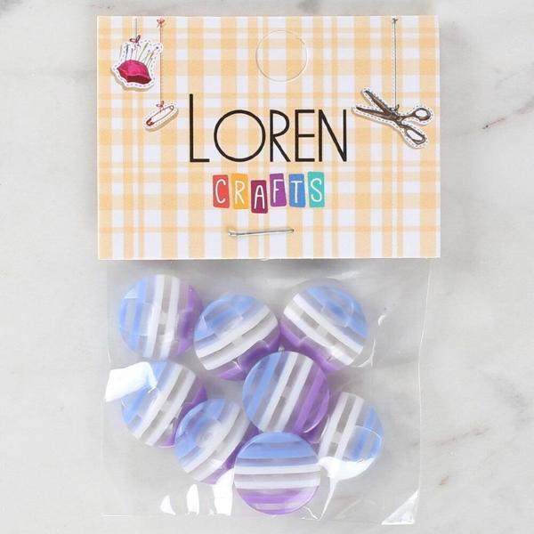 Loren Crafts 8'li Desenli Düğme - 1092 - Image 1