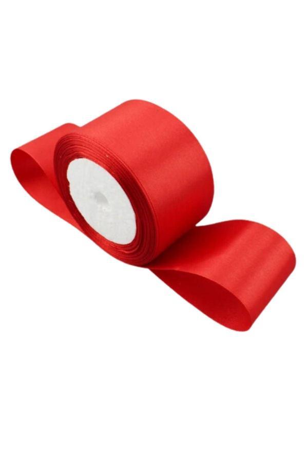 Saten Kurdele 6 cm Kırmızı 10 Metre - Image 1