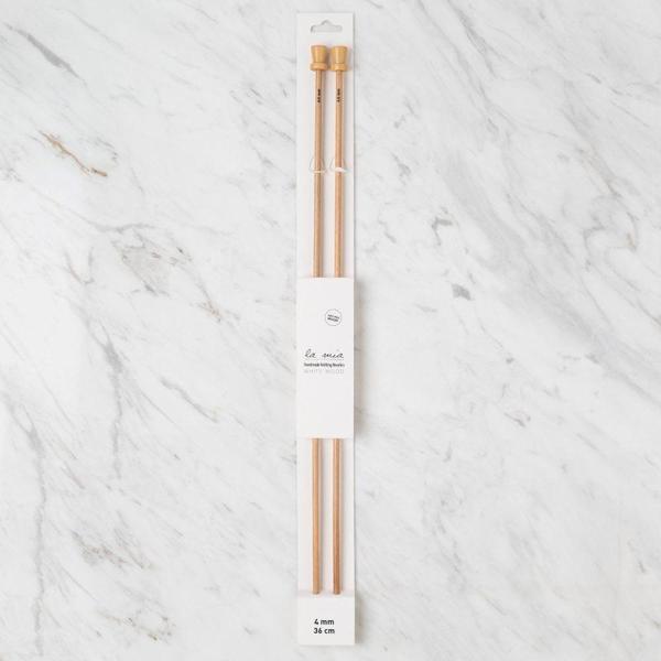 La Mia Whitewood 4 mm 36 cm Ahşap Örgü Şişi - Image 1