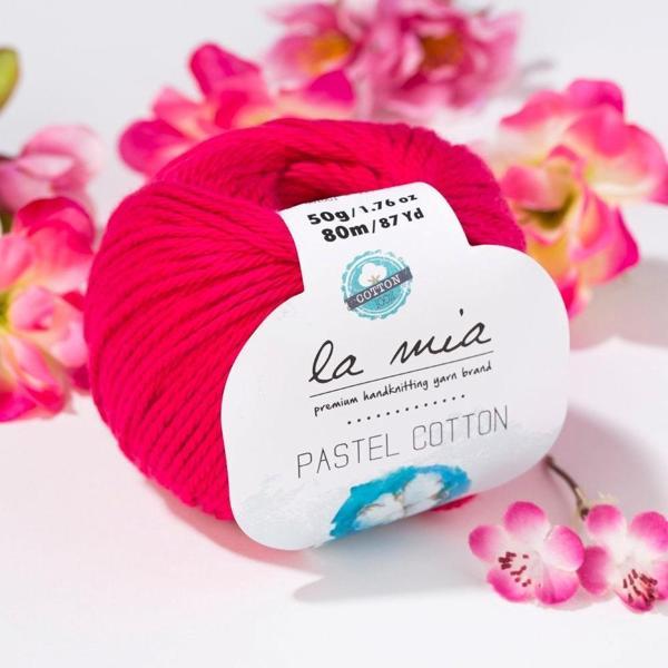 La Mia Pastel Cotton Fuşya El Örgü İpi - L058 - 33613 - Image 1