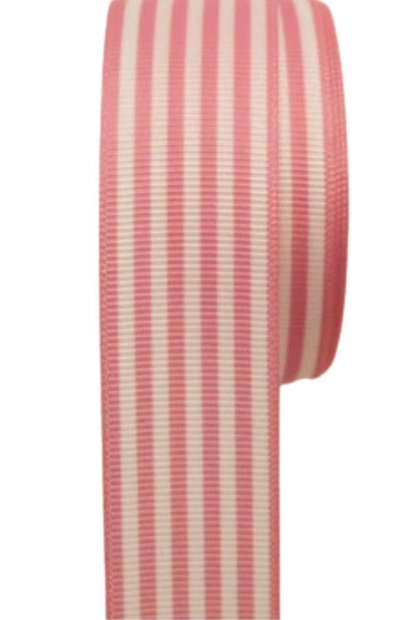 Tafta Çizgi Desen Kurdele 25 mm Pudra 1 Metre - Image 1