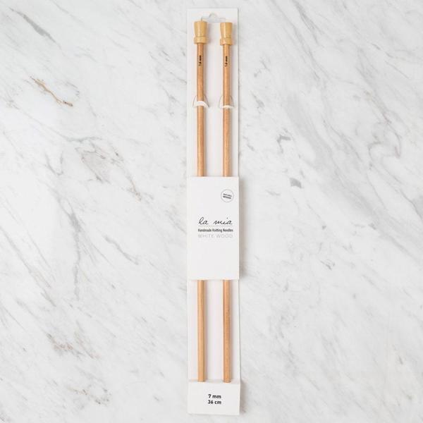 La Mia Whitewood 7 mm 36 cm Ahşap Örgü Şişi - Image 1