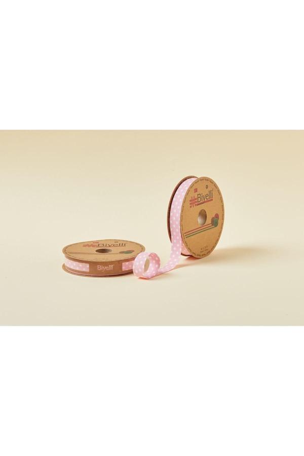 Biye Büyük Puanlı Katlı A16 Pembe 2 cm 25 Metre %65 Koton %35 Polyester - Image 1