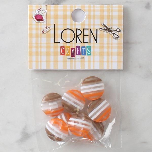 Loren Crafts 8'li Desenli Düğme - 1087 - Image 1