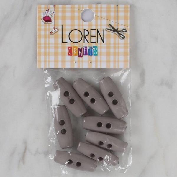 Loren Crafts gri 8 li çoban düğmesi - 61 - Image 1