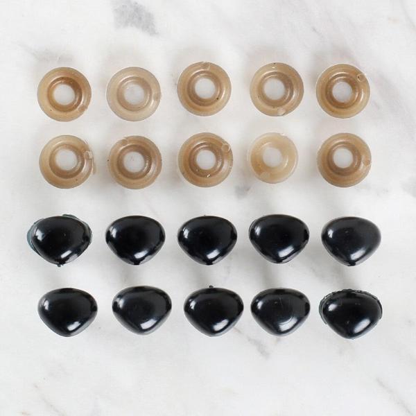 Loren Crafts 15 Mm Kırmızı 10 Adet Amigurumi Burun - Image 1