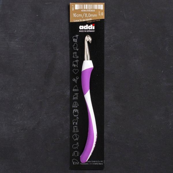 Addi Swing 8mm 16cm Mor Ergonomik Yün Tığ - 140-7 - Image 1