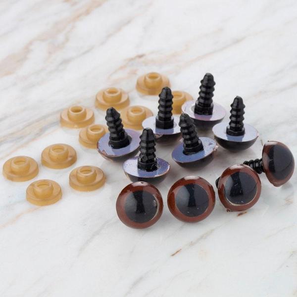 Loren 14 mm Kahverengi 5 Çift Amigurumi Göz - Image 1