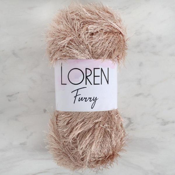 Loren Furry Bej El Örgü İpi - RF053 - 34060 - Image 1