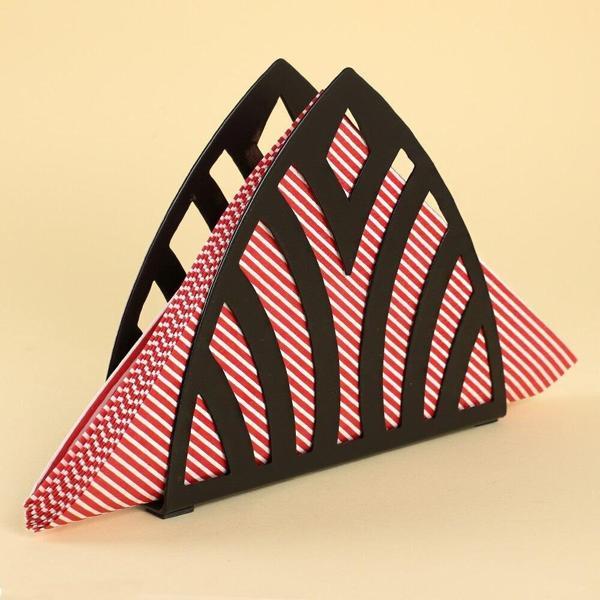 Loren Home Dom Siyah Metal Peçetelik - Image 1