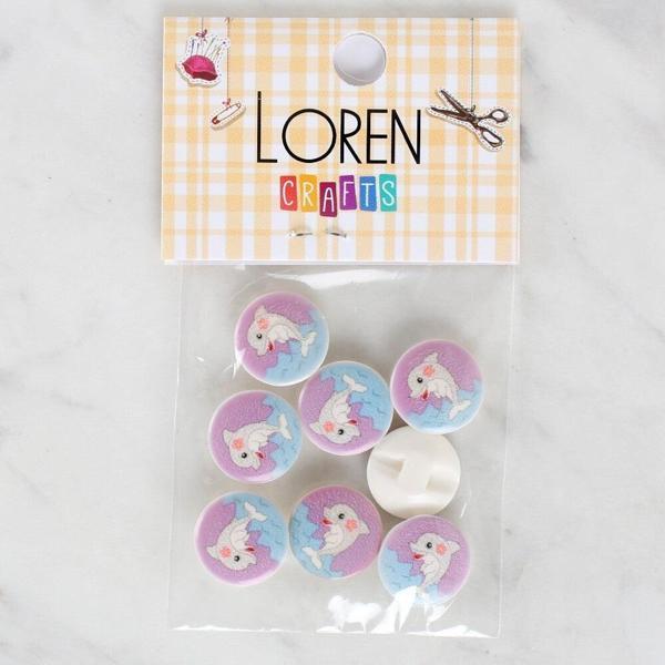 Loren Crafts 8'li Yunus Düğme - 1226 - Image 1